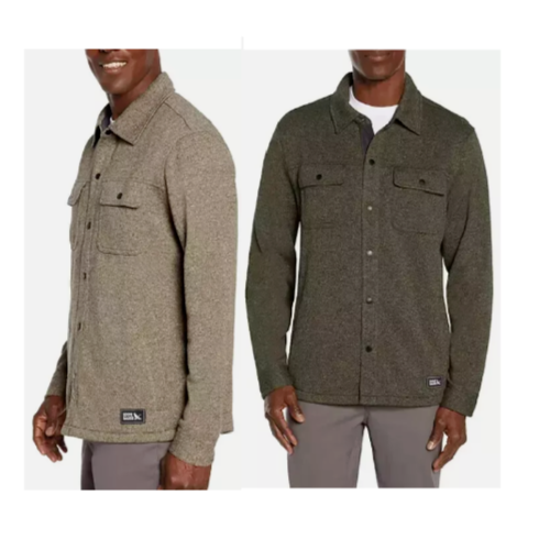 NEW!! Eddie Bauer Men's Sweater Fleece Shirt Jacket Variety #329 - Picture 1 of 11
