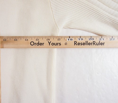 Maison Margiela Jacket Mens Small Cream Ribbed Knit Full Zip Luxury Adult FLAWS* - Picture 17 of 19