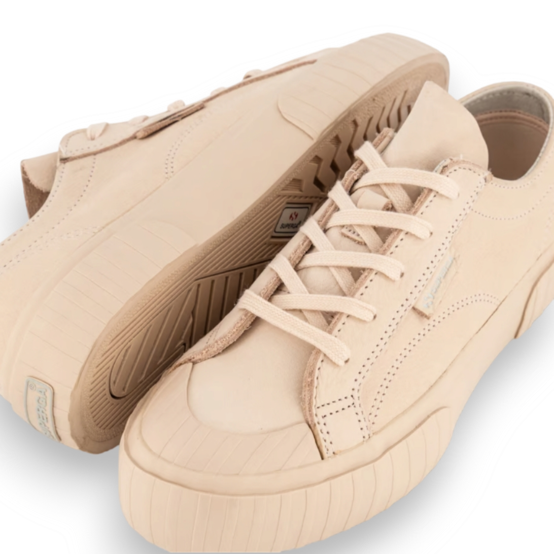 SUPERGA 2630 Stripe Buttersoft Shoes in Pink Blush-Green Iceberg