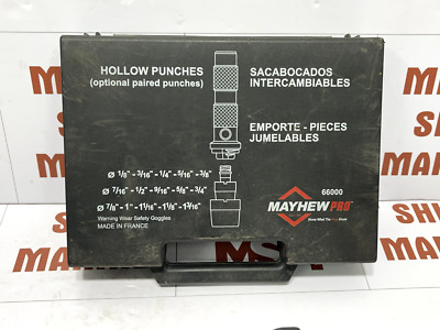 Mayhew Pro 66000 1/8-Inch Zu 1-3/16-Inch Imperial SAE Hohl Punch Set. 16-Piece