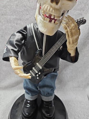 Gemmy Dancing Skeleton Guitar Biker Singing Rocker ZZ Top La Grange - Tested - Picture 3 of 9