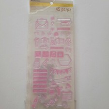 Recollections Creative Year 45 pc Party Time Clear Stamps Birthday Anniversary