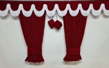 RED Premium Quality BLACKOUT Curtains Dutch Style SCANIA DAF VOLVO MERC MAN IVE