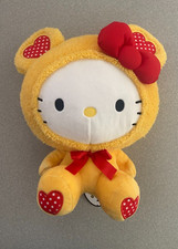 Sanrio Hello Kitty Bear Suit Costume W/ Hearts 13 Plush Round 1 New w tags