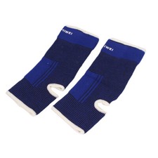 Gym Exercise Elastic Ankle Guard Support Brace Wrap Sleeve Protector Blue Pair