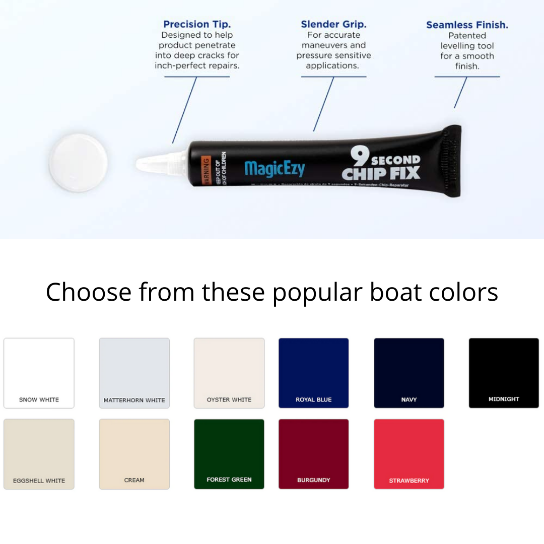 9 Second Chip Fix (OYSTER WHITE) Boat Fibreglass Repair Damage FAST