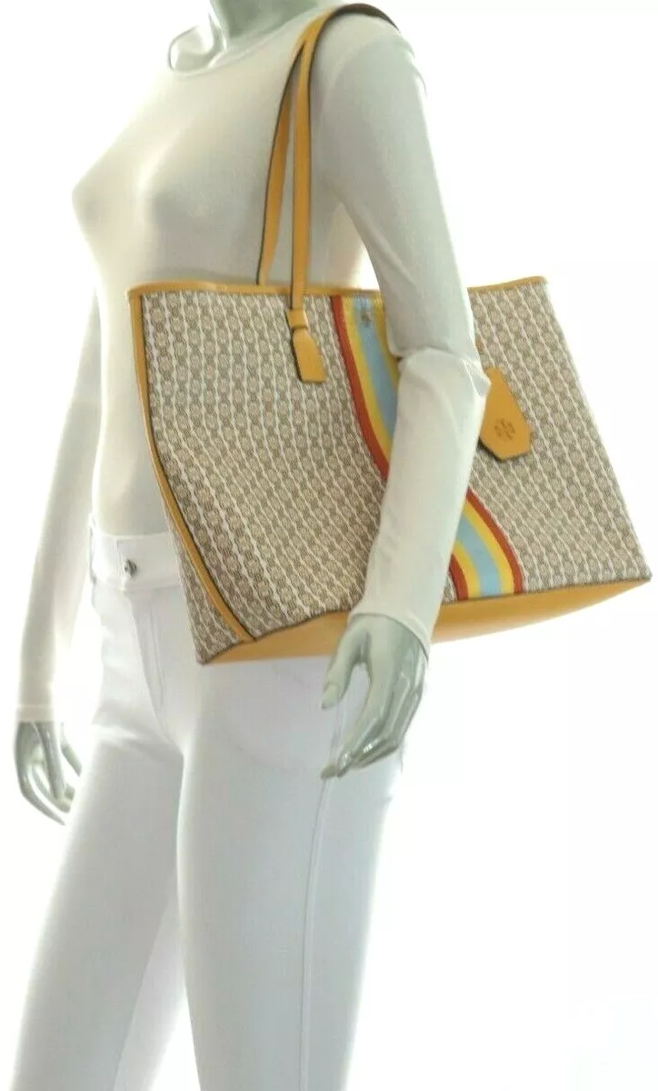 Tory Burch Gemini Link Canvas Top Zip Tote