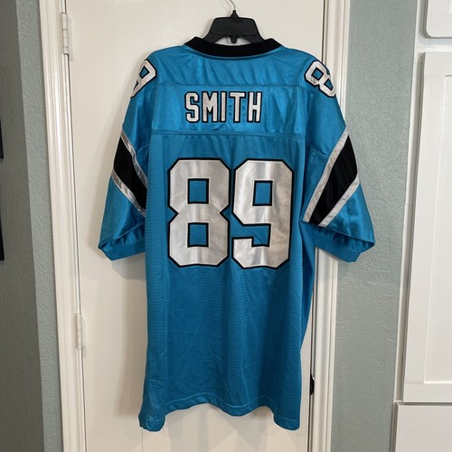 VTG Reebok NFL Steve Smith Jersey #89 Carolina Panthers Teal Sz 56 XXL **SHINY - Picture 4 of 18