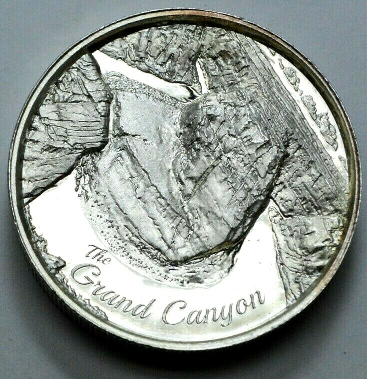 American Landmarks Elemetal The Grand Canyon 2 Ozt .999 Silver