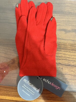 Echo Design Echo Touch Touchscreen Compatible Gloves - Red (619). Size Medium