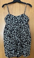 ZARA Printed Jumpsuit with Metallic Thread Floral Gold Romper Babydoll Medium