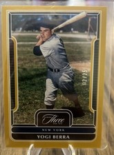 Yogi Berra Holo Gold 02/25🔥💎 Panini Three and Two