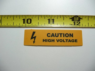 CAUTION HIGH VOLTAGE SMALL STICKER DECAL LITTLE MINI SIGN FUNNY