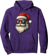 Meme Santa Face Christmas Retro Design Fun Xmas Unisex Hooded Sweatshirt