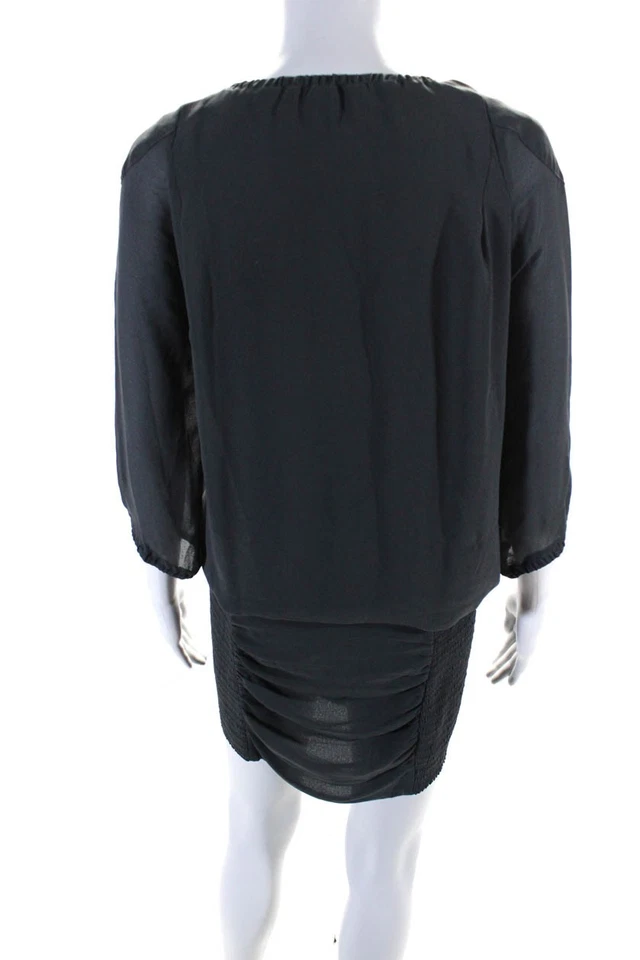 IRO женщин длинные рукава собранными в Рюш Camelia платье-блузон серый размер 1 - Изображение 3 из 4