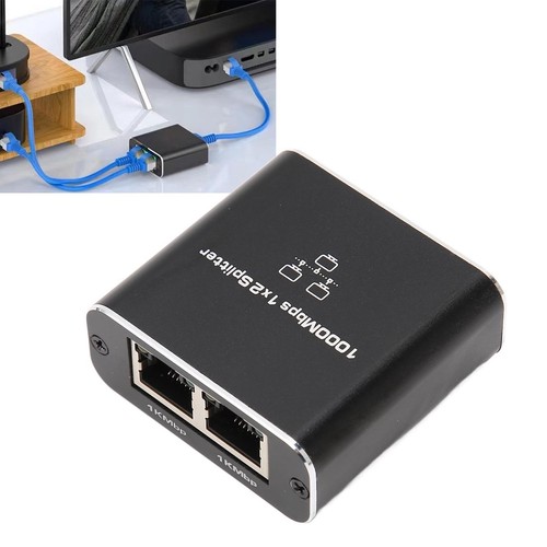 1000Mbps Ethernet Kabel Splitter 1 Zu 2 Kompatibel Mit Cat5 Cat5E Cat6 Cat7 KUI - Photo 23/24