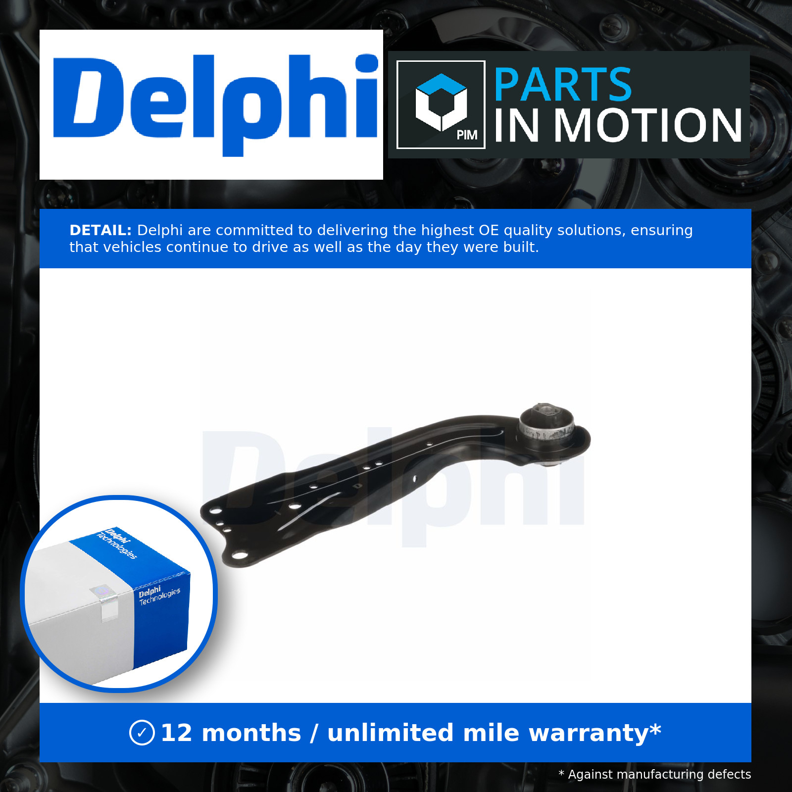Wishbone / Suspension Arm fits SEAT LEON 2012 on Track Control Delphi 5Q0505223D