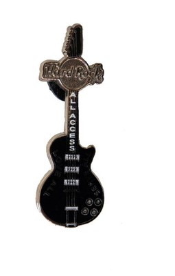 The Hard Rock Hotel Orlando exklusiver All Access schwarz & silber Gitarre Pin Anstecker