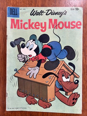 1959 MICKEY MOUSE #68 with PLUTO IN-MICKEY ON The Doghouse! cover FINE