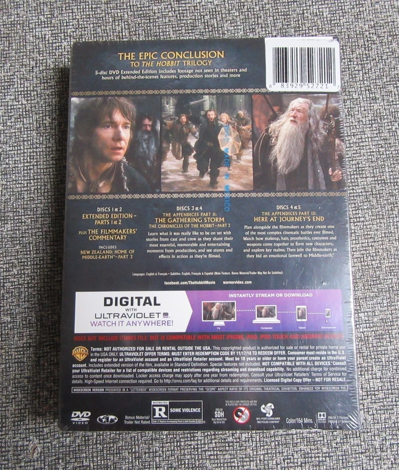 The Hobbit, The Battle of the Five Armies Extended Edition DVD - Image 3 of 4
