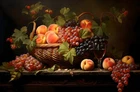 Classical Still Life Fruit Oil Painting Home Decor Wall Art Printed On Canvas 04