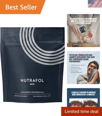 Clinically Tested Men's Hair Growth Supplements - 1  Supply, Natural Ingredients