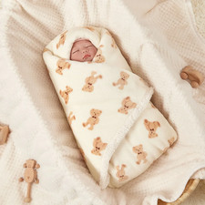 Soft Winter Baby Blanket Swaddle Wrap Warm Quilt for Newborn Bedding Stroller