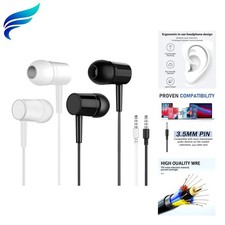 Wired Earphones 2 Pack, 3.5mm No Microphone Earbuds, Stereo Sound In-Ear Earp...
