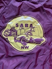 Vintage Hartwell Satin Bomber Maroon XL 46-48 Scale Auto Builders Association NW