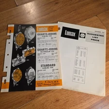 1967 Lumax Driving & Fog Light Catalog Page light