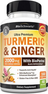 Turmeric and Ginger Supplement with BioPerine - Turmeric Curcumin with Black Pep