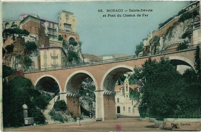 PC MONACO - HEILIGE DEVOTE UND EISENBAHNBRÜCKE (a75782)