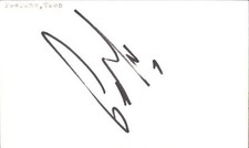 Theo Peakaam Signed 3x5 Index Card Cut  Autograph Den