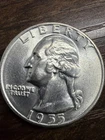 1955-D BU 63 Washington Quarter  Actual Coin
