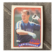 Topps 1989 Len Dykstra #435 New York Mets Base Set MLB Baseball Card