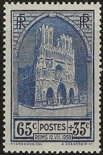 France 1938 Cathédrale de Reims 399 Neuf ** Sans Charnière