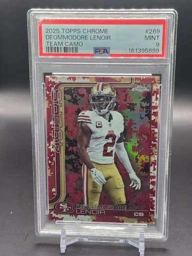 2025 Topps Chrome - Deommodore Lenoir Team Camo PSA 9 #269