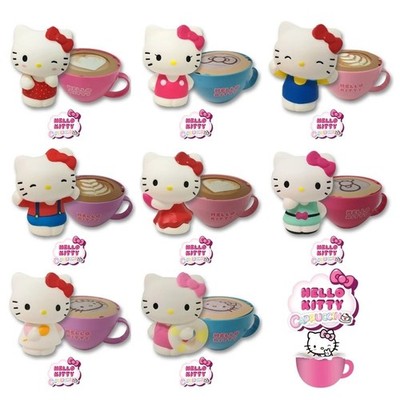 Hello Kitty Cappuccino Tasse Überraschung - Sanrio lizenzierte Squishy Blind Figur Spielzeug