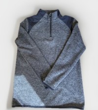 All in Motion Medium 8   10 Kids 1/4 Zip Pullover Gray Black Athletic Jacket