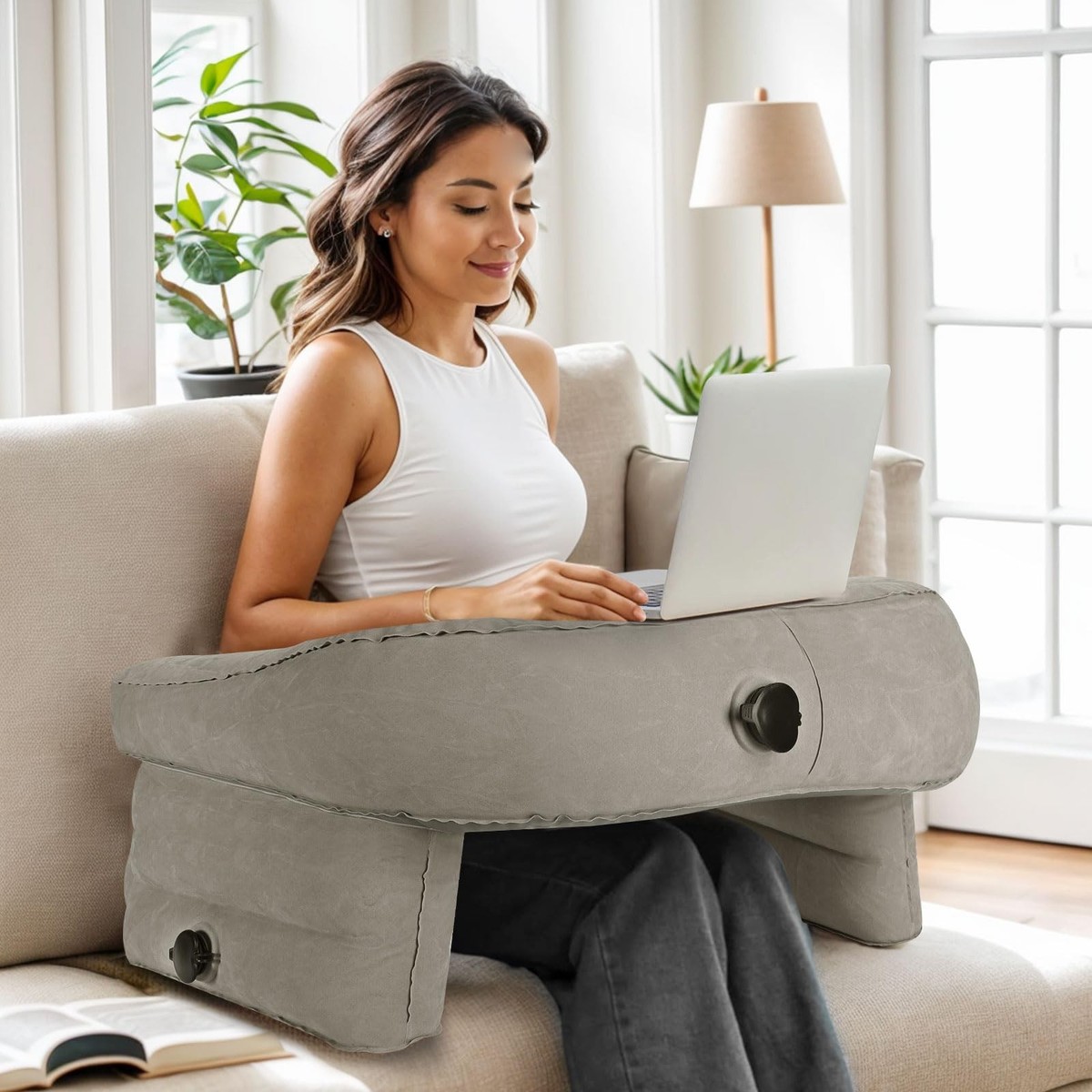 Reading Pillow for Gaming, Gaming Pillow, Hight Adjustable Lap