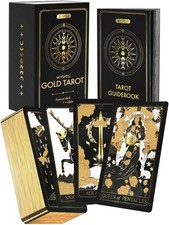 Wyspell Gold Tarot Cards with Guide Book - Classic Deck,