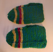 Warm  Cozy Hand Knit Wool House Slippers Size 7-7.5 Women's Loungewear