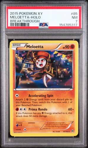 2015 Pokemon Xy Breakthrough #85 Meloetta-Holo Breakthrough PSA 7
