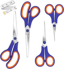 4Pcs Stainless Steel Scissor Set Soft Grip Household Kichen Office Diy Scissors