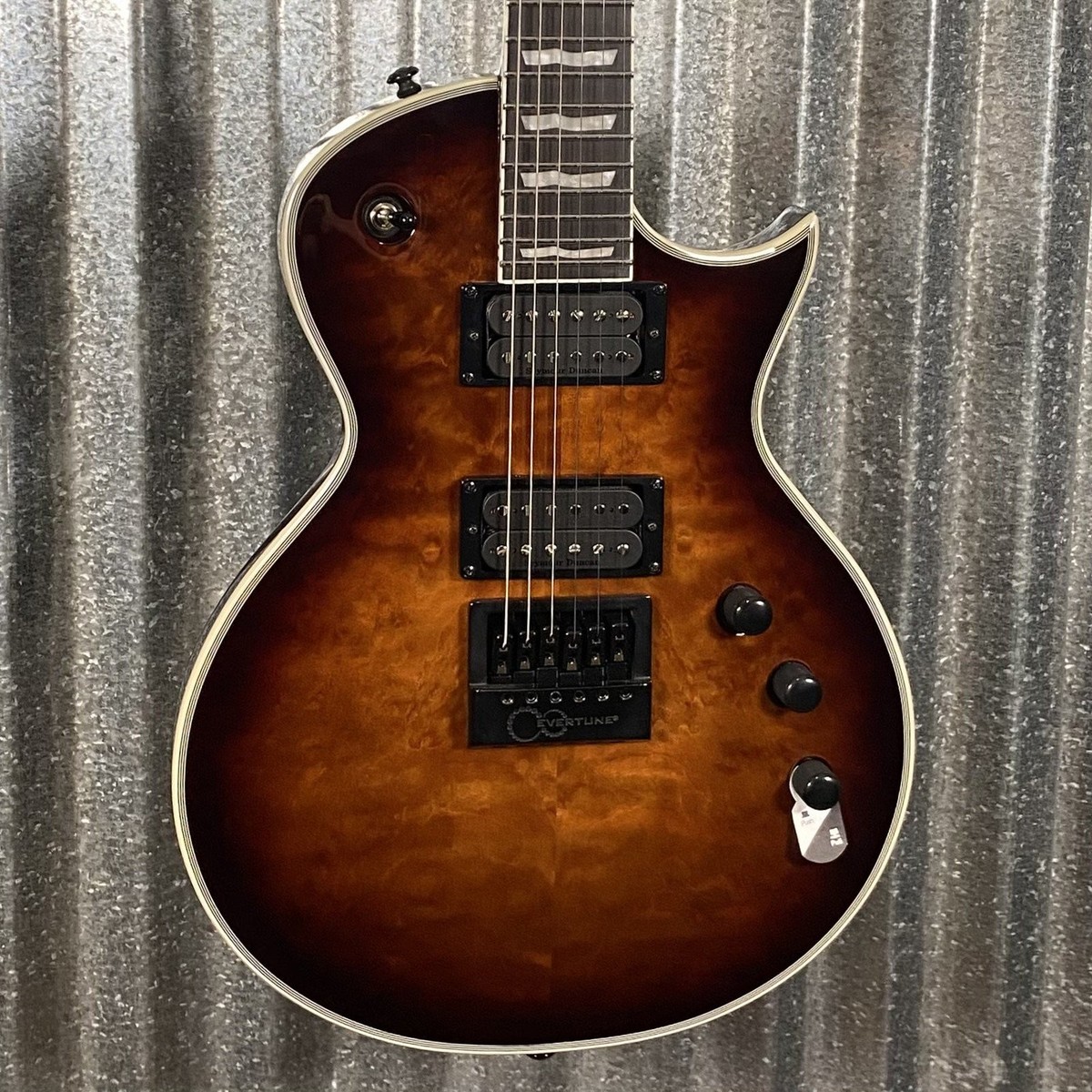 ESP LTD EC-1000 ET Evertune Quilt Top Dark Brown Sunburst Guitar