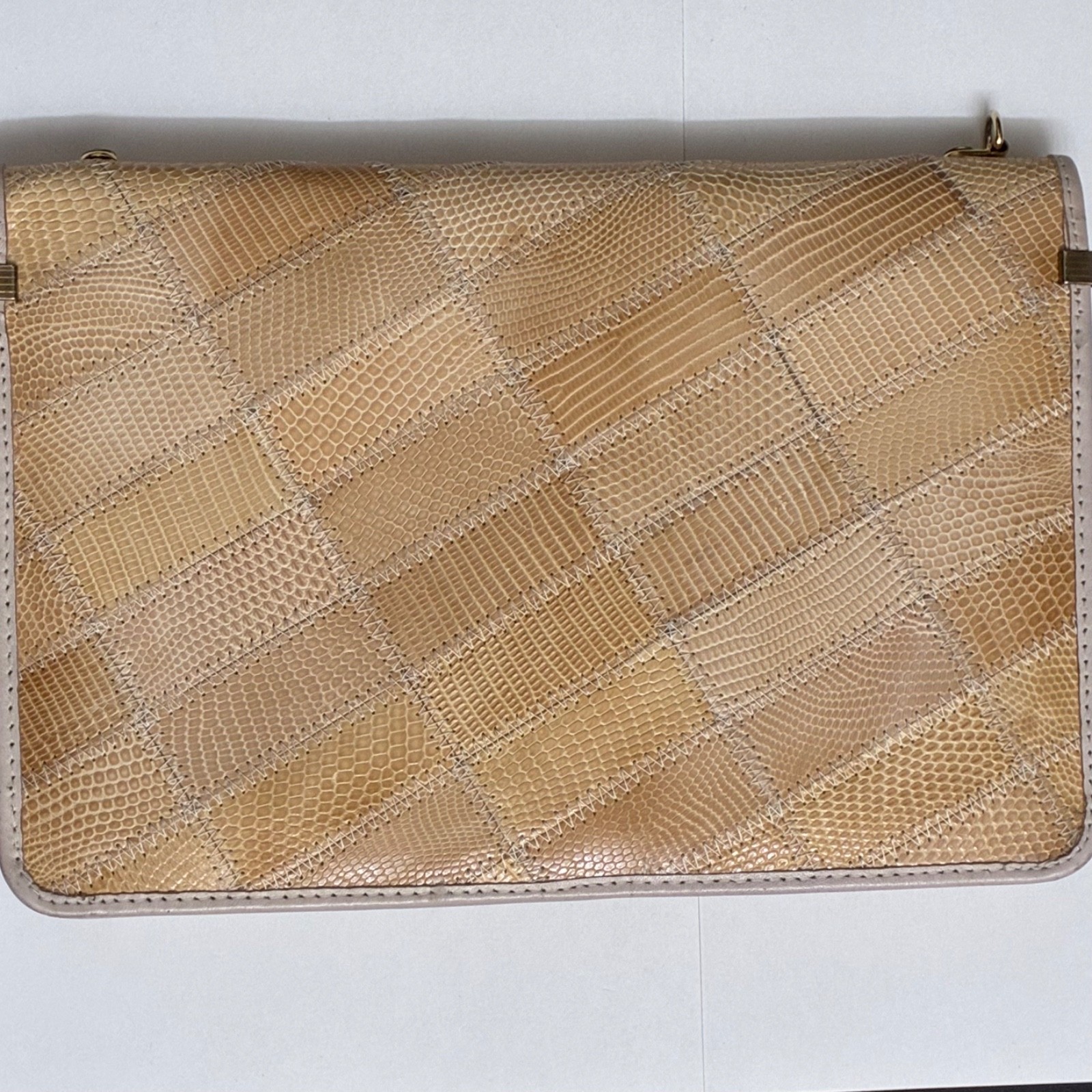 Vintage Lizard Patchwork Handbag - image 3
