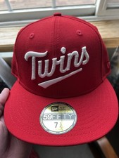 Minnesota Twins Script New Era 59Fifty Fitted Cap Size 7 1/4
