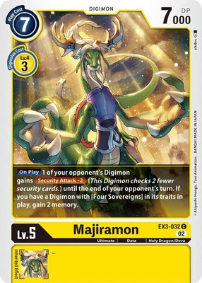 Majiramon EX3-032 C Draconic Roar Digimon TCG