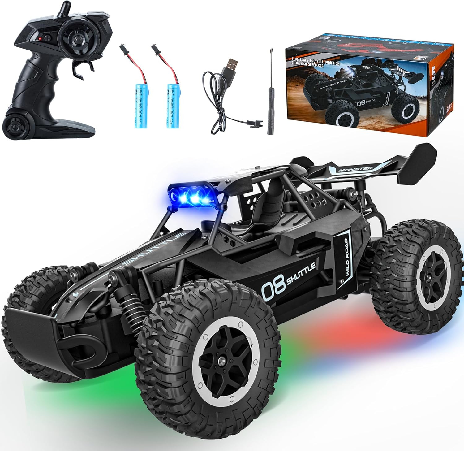 For Kids 3 4 5 6 7+, 20 Km/h High-speed Rc Cars With Led Ligh