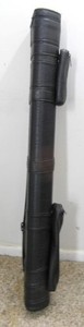 VINTAGE GIUSEPPE LEATHER POOL CUE CASE-HOLDS 3 CUES-VERY NICE